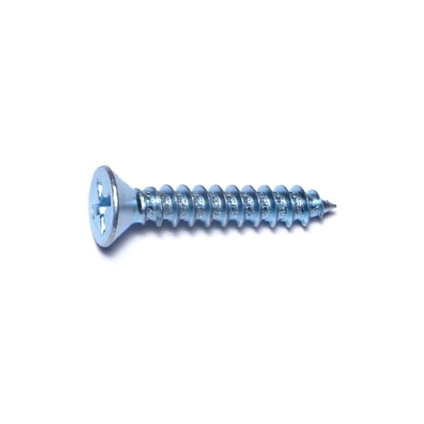 Midwest Fastener Sheet Metal Screw, #8 x 1 in, Zinc Plated Steel Flat Head Phillips Drive, 48 PK 63656 - main